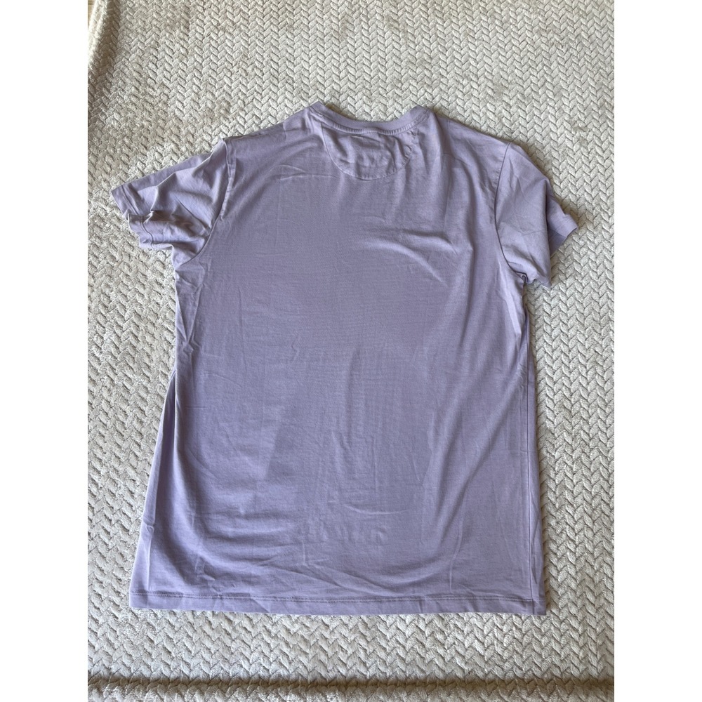 Kenneth Cole New York Graphic T-Shirt Lavender Purple Logo Crewneck Women Medium - Picture 3 of 3